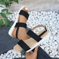 thumbnail image 6 of Viluyesy Women's Flatform Sandals, Wide Width Open Toe Adjustable Strap Casual Fashion Comfortable Shoes Black 6.5, 6 of 8