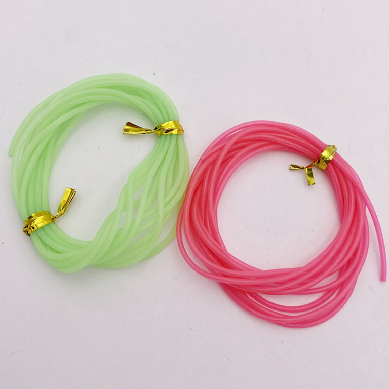 GoFJ 2m Fishing Luminous Tube Flexible Wear-resistant Glow in Dark Anti  Knot Multi-use Fishing Green/Pink Night Fishing Soft Silicone T 