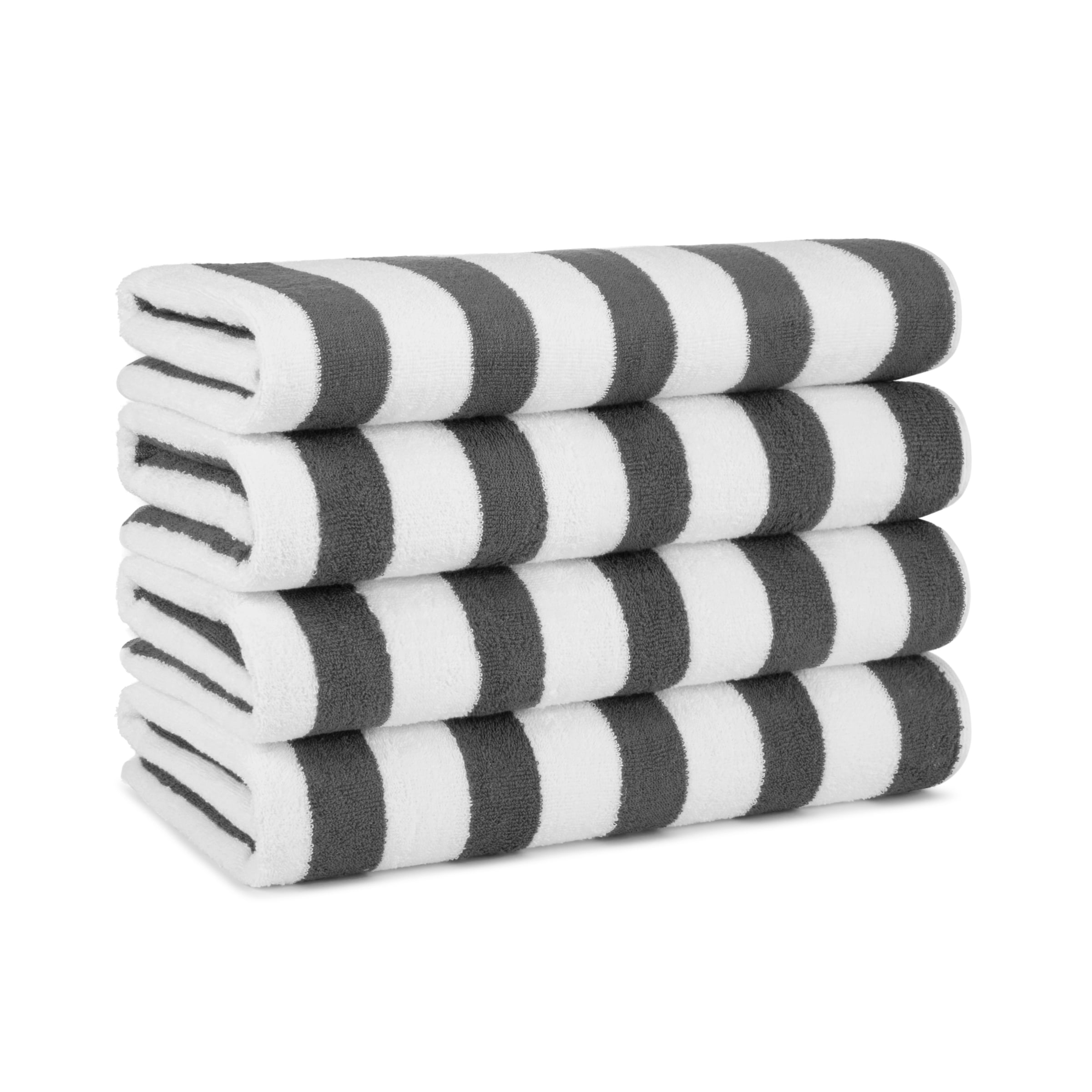 Arkwright Cali Cabana Beach Towels - 100% Ring Spun Cotton Pool Towel - 30 x 60 in. - (Bulk Case of 32) Grey