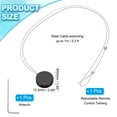 thumbnail image 2 of Retractable Remote Control Tether, Round Security Cable Lanyard Lock with Double Sided Adhesive Black 3.3 Ft, 2 of 6