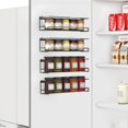 thumbnail image 3 of Beiou 4-Tier Seasoning Organizer, Metal Spice Shelf Storage Racks Wall Mounted for Kitchen Refrigerator Cabinet Pantry Door, 3 of 15