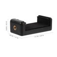 thumbnail image 2 of Smart Phone Clip Double Hole Mobile Phone Tripod Stretching Bracket Adapter Black, 2 of 8