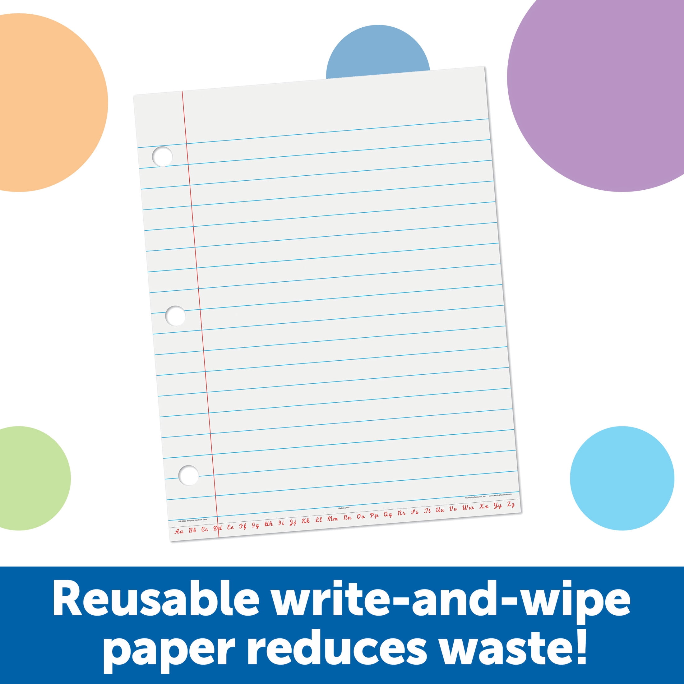 Learning Resources Giant Sized Magnetic Notebook Paper,   Writing Skills, Handwriting Practice