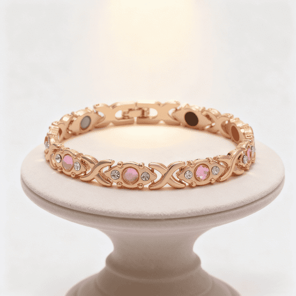 Magnetic Cooper Bracelets for Women, Alloy Bracelet Gifts for Mom or Wife Fashion Detachable Chain Bracelet, Adjustable Layered Link Jewelry for Everyday Wear, Trendy Gift