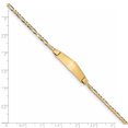thumbnail image 3 of 14k Yellow Gold Soft Figaro Name Bar Identification Id Bracelet, 3 of 7
