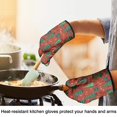 thumbnail image 4 of Cute Oven Mitts,Red Christmas Tree and Ornament Pattern Oven Mitt 2-Pack Set,Kitchen Gloves for Oven,Heat Resistant Oven Mitts 7.7"x12", 4 of 7