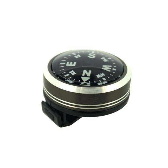 Sun Company WristLock - Brújula de muñeca de aluminio para reloj o pulsera de paracord | Diseño de bloqueo con clip | Accesorio para Camping Senderismo Navegación
