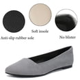 thumbnail image 6 of Women's Wide Width Flat Shoes - Comfortable Ladies Pointed Suede Elegant Office Anti Slip Sole Ballet Flats., 6 of 8