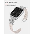 thumbnail image 4 of Wearlizer Celtic Knot Leather Band Compatible with Apple Watch Band 38/40/41/42/44/45/46/49mm Women, Slim Dressy Premium Leather Strap for iWatch Series 11 10 9 8 7 6 5 4 SE Ultra 3 2 1, 4 of 6
