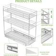 thumbnail image 5 of Pull Out Spice Rack Cabinet Organizer (6" W X 20½" D),3 Tier Slide Out Drawer for Narrow Cabinet, Pull Out Shelves Under Cabinet Storage for Kitchen, 5 of 14