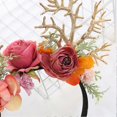 thumbnail image 5 of Gold Branch Headband with Simulated Flower Durable Festival Hair Styling Hoop for Holiday Party, 5 of 5