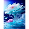 thumbnail image 1 of Pintura de diamante 5D DIY, taladro redondo completo, Kit de loto de nieve, decoración del hogar, 30x40cm, 1 of 9