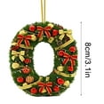 thumbnail image 1 of Christmas Tree Ornaments 2D Acrylic Monogram Pendants With Santa Hat 26 Letters For DIY Crafts And Home Decor, 1 of 6