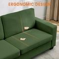 thumbnail image 7 of IDEALHOUSE Dark Green Sofa Bed, Modern Striped Corduroy, Plush Deep Seat, Oversized Loveseat Couch, Soft, Sturdy, Easy Assembly, 7 of 7