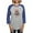 Heather/Blue, variant on CafePress - Here's My Heart Cute Raccoon B Long Sleeve T Shirt - Womens Baseball Tee