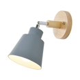 thumbnail image 1 of Lámpara de pared Ticfox color macaron Madera E27 base de 10 Cm sin fuente de luz Gris, 1 of 5