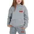 thumbnail image 3 of Tiijoy Big Girls Outfits Cherry Print Long Sleeve Pullover Hoodie Sweatpants Sweatsuit, 3 of 3