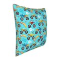 thumbnail image 2 of Fotbe Cartoon Monster Truck Pattern Velvet Decorative Throw Pillow Covers with Elegant Piping, Soft Plush Cushion Cover for Sofa, Bed, Car, Office-20"x20", 2 of 8