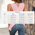 thumbnail image 2 of Womens Sleeveless Tank Tops Criss Cross Open Back Eyelet Top Loose Casual Summer Crew Neck Shirts Pink, S, 2 of 6