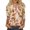 Coffee, variant on Women's Autumn Leaf Print Blouse Casual V-Neck Button Down Long Sleeve Top for Fall Fashion