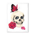 thumbnail image 3 of Designart Skull With Red Rose & Butterfly Modern & Contemporary Framed Wall Art, 3 of 4