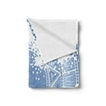 thumbnail image 2 of Geometric Soft Flannel Fleece Throw Blanket, Old Worn out Greek Mosaic Pattern Antique Historical Round Tile Artwork, Cozy Plush for Indoor and Outdoor Use, 50" x 60", Pale Blue, by Ambesonne, 2 of 5