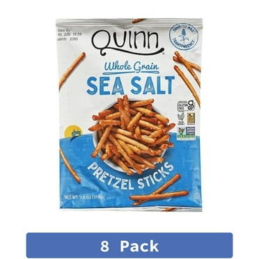 Quinn Whole Grain Sea Salt Pretzel Sticks, Vegan Friendly, Kosher, Gluten Free & Non-GMO, 5.6 Ounce (Pack of 8)