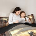 thumbnail image 5 of Manfei Western Theme 3-Piece Full Size Comforter Sets for Female Men,Galloping Horse Bedding Comforter Set,Rustic Retro Farmhouse Lightweight Bedding Sets,Luxury Bedroom Decor,Reversible, 5 of 8