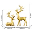 thumbnail image 5 of Christmas Resin Sitting Standing Deer Statue Reindeer Figurines Deer Decorations for Home Decor Statue Small Reindeer Sculpture for Living Room, Wine Cabinet, Display Stand, Bedroom, Office Desktop, 5 of 6