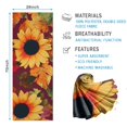 thumbnail image 2 of Red Leaf Sunflower Pattern Hot Yoga Mat Towel Non Slip for Hot Yoga - Quick-Drying Yoga Mat Cover with 4 Corner Pockets with Travel Bag - Hot Yoga Towel Non Slip 74"x26", 2 of 6