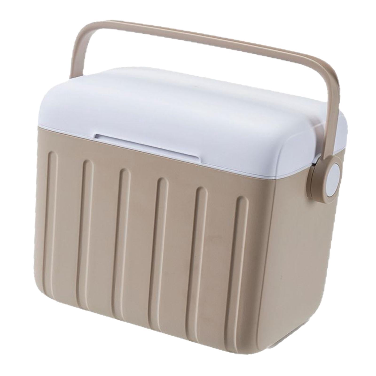 harayaa Cooler Box Carrier 6L with Handle Beverage Storage Organizer Container Ice Chest Khaki