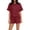 Wine, variant on Purcolt Womens Cotton 2 Piece Lounge Set Summer Crewneck Short Sleeve T Shirts and Shorts Outfits Comfort Loose Fit Beach Vacation Matching Set