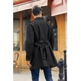 thumbnail image 2 of Sherrylily Men Trench Coat Double Breasted Belted Windbreaker Long Jacket Casual Windproof Overcoat, 2 of 4