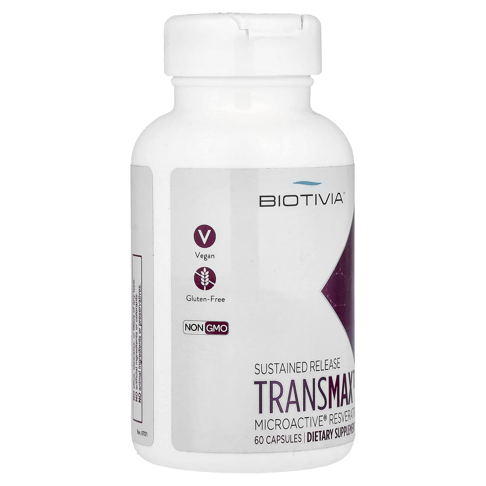 Biotivia TransmaxTR, MicroActive® Resveratrol, 60 Capsules (500 mg per Capsule)