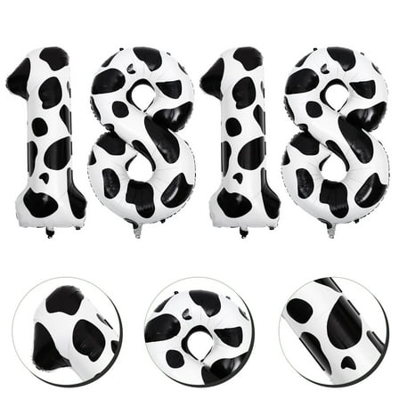Masteelf 4 Pcs Inflatable Balloons Number Themed Birthday Decorations