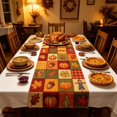 thumbnail image 4 of Fall Linen Table Runner, Maple Leaf Pumpkin Print Fall Harvest Thanksgiving Table Runners for Dining Table Decor, 4 of 6