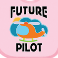 thumbnail image 4 of Inktastic Future Pilot Helicopter Boys or Girls Baby Bib, 4 of 4