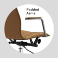 thumbnail image 6 of 2xhome Set of 2 Mid Century Office Swivel Task Chair With Arms Wheels Modern Black Desk Chair Ergonomic Mid back PU Leather Arm Rest Adjustable Height, 6 of 13