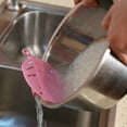thumbnail image 4 of Oleegame 2PC Shower Soap Dish With Hook 1 Pack Durable Cleaning Half Round Rice Washing Sieve Cleaning Gadgets Kitchen Clip Tool Pink, 4 of 9