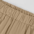thumbnail image 6 of Resicozy Cotton Linen Pants Women Summer Dressy Casual Straight Leg Capri Pant Elastic Waist Beach Trousers with Pockets Khaki M, 6 of 6