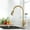 Gold, variant on Cfowner Single Handle High Kitchen Faucet, Stainless Steel Kitchen Sink Faucets with Pull Down Sprayer, Gold