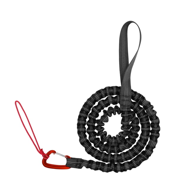 Generic Universal Elastic Towing Strap for Biking, Skiing, and Kayaking - Durable Nylon with 200kg Capacity, Adjustable Length up to 3m, Includes Drawstring Bag (Red/Blue/Black)
