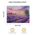 thumbnail image 2 of JRXY Beach Ocean Canvas Wall Art, Purple Lavender Field Decorations Artwork Print on Canvas, Oil Paintings Wall Art Decorations for Home Living Room Decor 48x24 Inches picture 1, 2 of 5