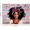 thumbnail image 2 of Vintage African American Women Wall Art Fashion Black Girl Portrait Canvas Pictures You Are Bible Quotes Poster for Living Room Bedroom Home Office Framed Inspirational Gift for Women 12"x16", 2 of 6
