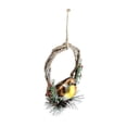 thumbnail image 3 of Northlight 4" Brown Bird Sitting in a Twig Wreath Christmas Ornament, 3 of 3