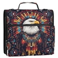 thumbnail image 5 of FORMRS Zipper Binder with Shoulder Strap 2-inch Ring 500 Sheet Capacity File Bag, Brown Abstract Eagle, 5 of 5