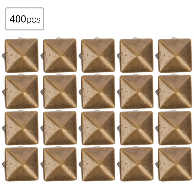 400 Sets Leather Rivets 4mm-7mm Decorative Rivets Brass Studs for Clothing Backpacks Shoes Hat Jackets Jeans