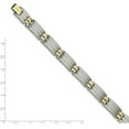 thumbnail image 4 of Chisel Stainless Steel Brushed and Polished Yellow IP-plated Link Bracelet - 8.75", 4 of 6