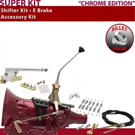 American Shifter PG Shifter Kit Chrome 10 in. E Brake Cable Clamp Clevis for EFF00