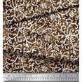 thumbnail image 2 of Soimoi Tissu en Poly Georgette Feuilles, Oiseaux & Roses Imprimé 1 Yard 42 Pouces de Large, 2 of 3